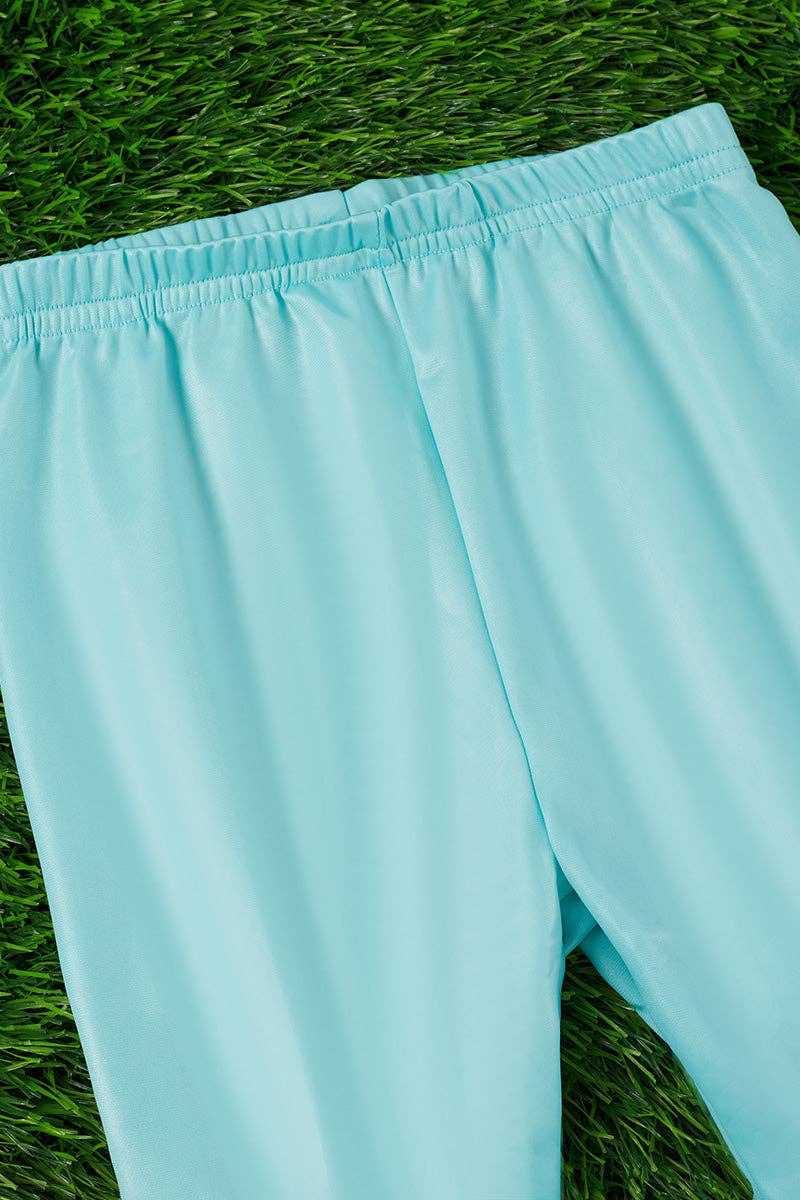 faux leather double layer bell pants