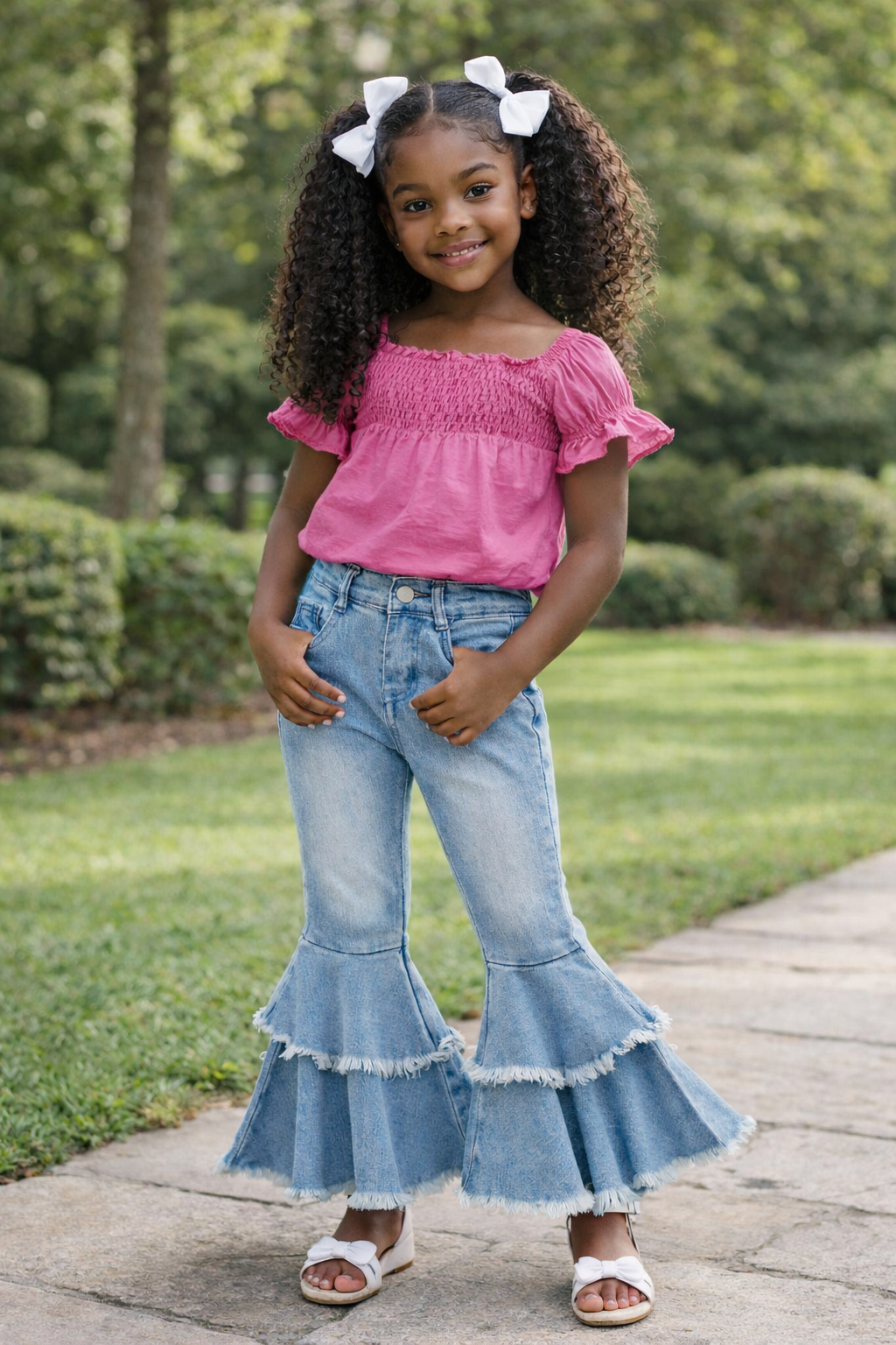 Double Layer Girls Bellbottoms