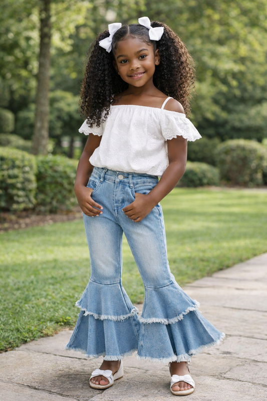 Double Layer Girls Bellbottoms