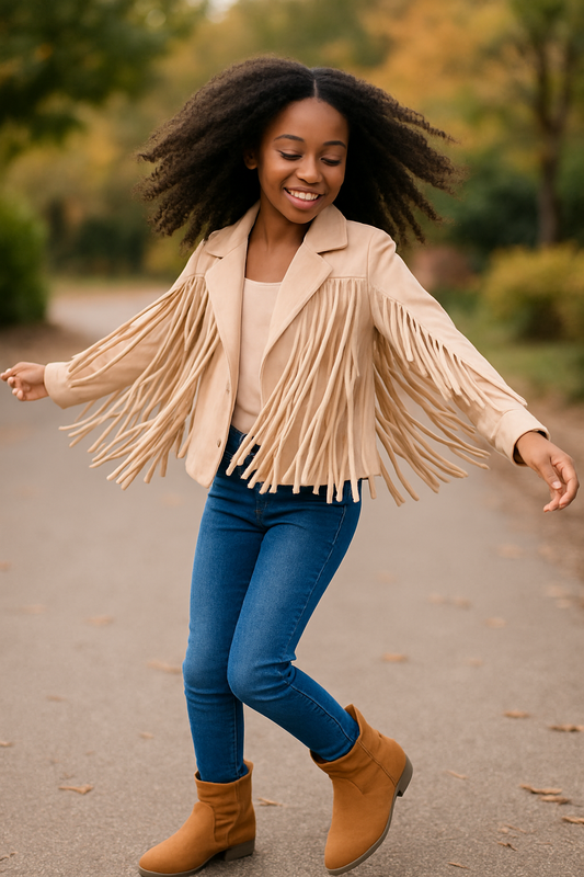 Suede fringe jacket